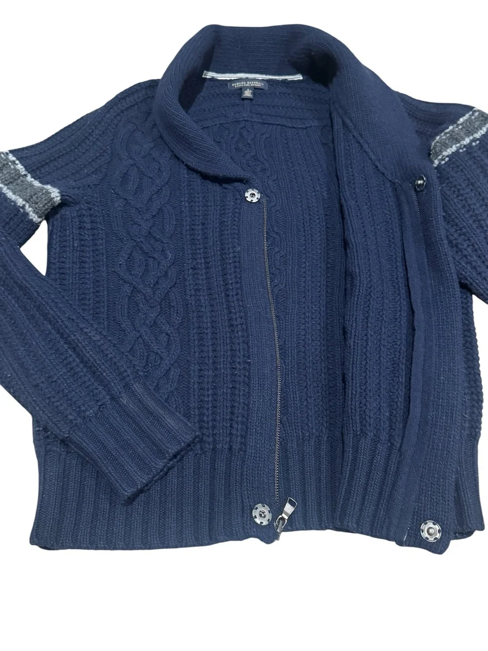 Banana Republic Men’s Extra Fine Merino Wool Full-Zip Cardigan